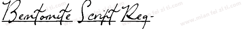 Bentonite Script Reg字体转换